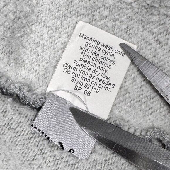 J. Crew Antique Fleece Cardigan Sz.XL Gray Belted Shawl Capsule Wardrobe Staple - Picture 8 of 10